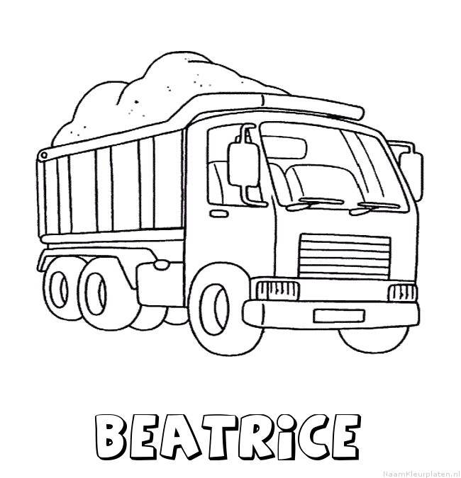 Beatrice vrachtwagen kleurplaat
