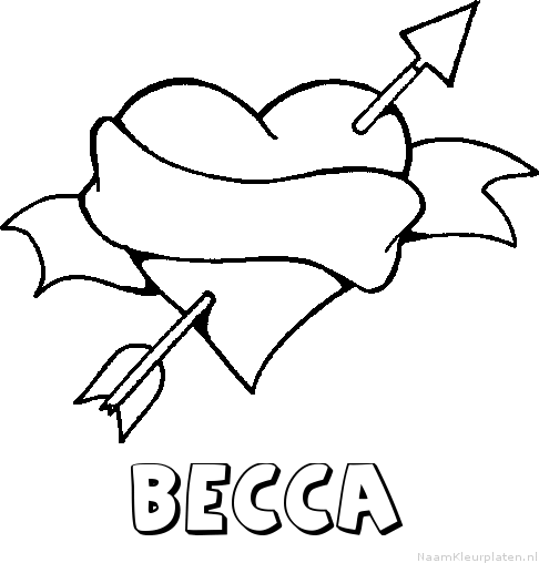 Becca liefde kleurplaat