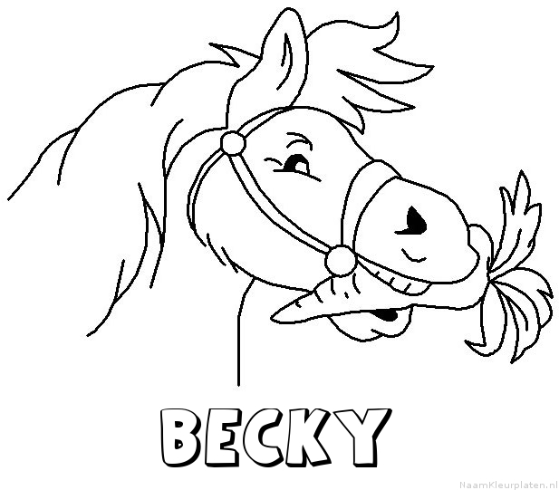 Becky paard van sinterklaas kleurplaat