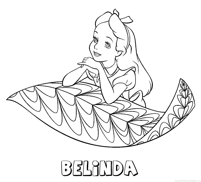 Belinda alice in wonderland kleurplaat