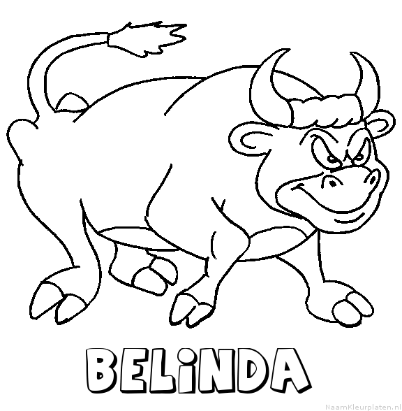 Belinda stier kleurplaat