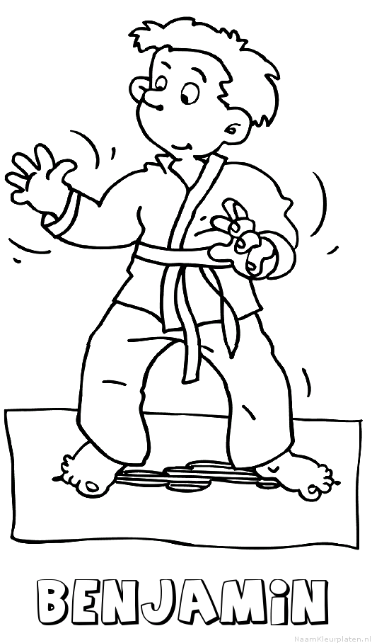 Benjamin judo kleurplaat