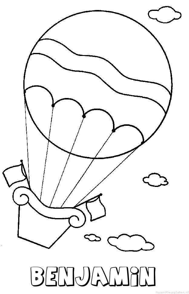 Benjamin luchtballon kleurplaat