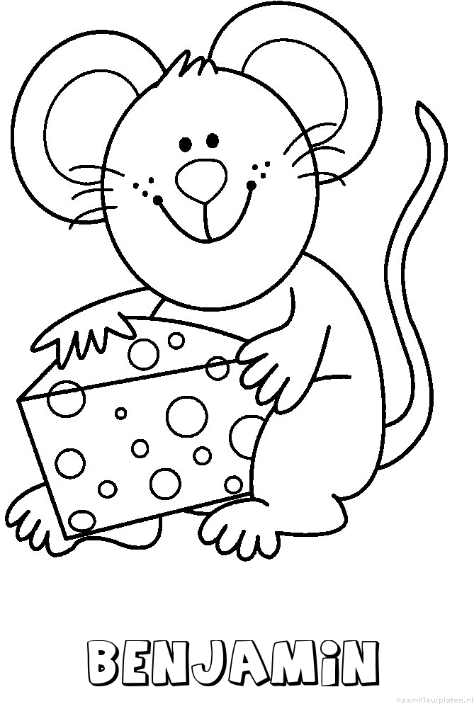 Benjamin muis kaas kleurplaat