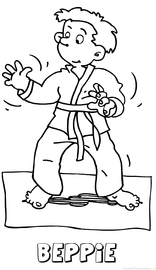 Beppie judo kleurplaat