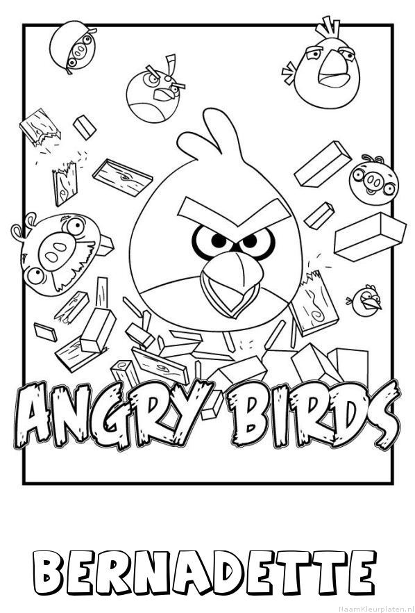 Bernadette angry birds kleurplaat