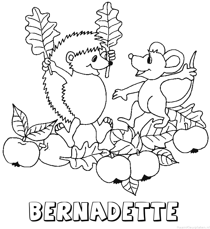 Bernadette egel kleurplaat