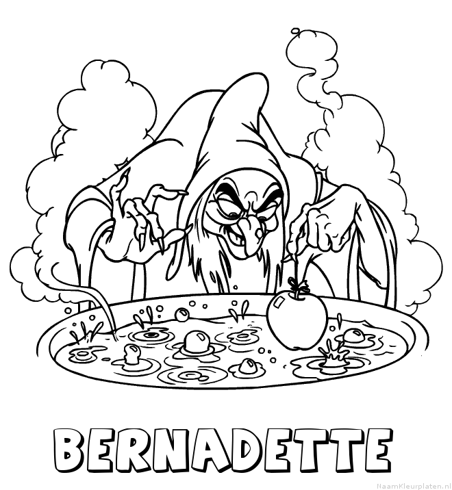 Bernadette heks kleurplaat
