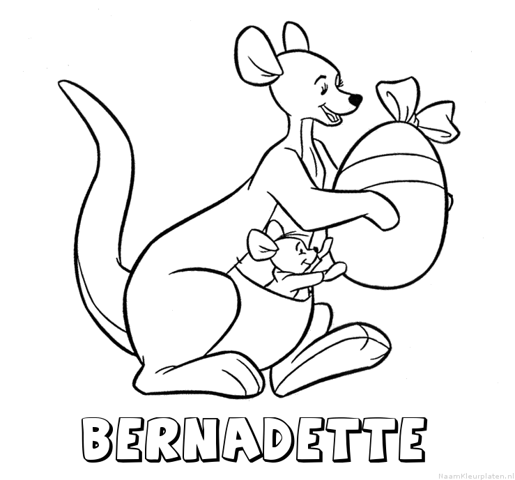 Bernadette kangoeroe kleurplaat