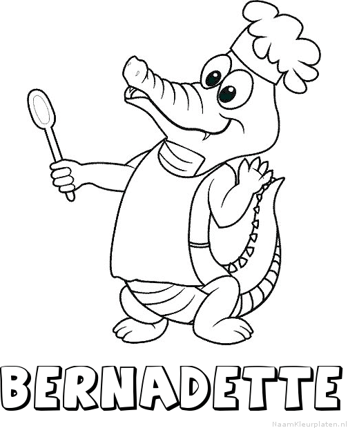 Bernadette krokodil kleurplaat