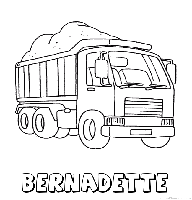 Bernadette vrachtwagen kleurplaat