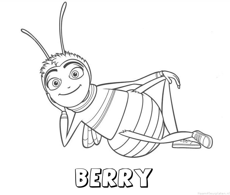 Berry bee movie kleurplaat