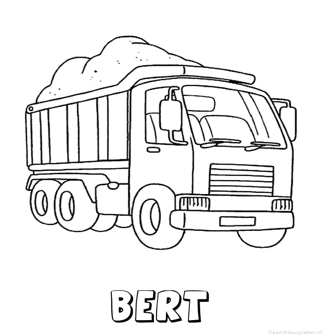 Bert vrachtwagen kleurplaat