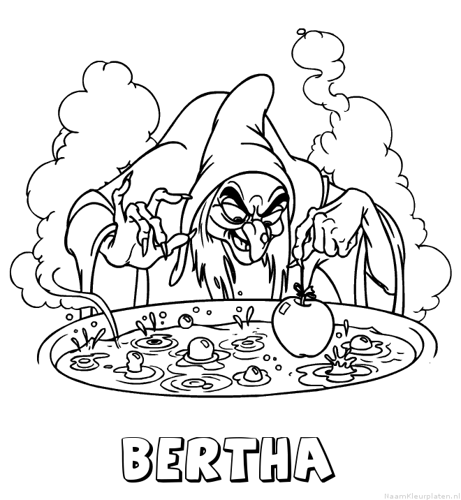 Bertha heks kleurplaat