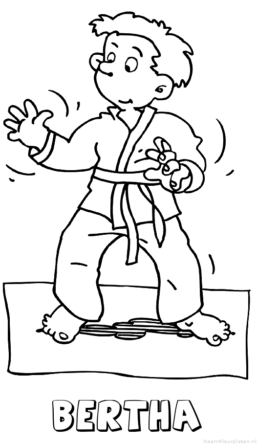 Bertha judo kleurplaat