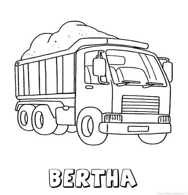 Bertha vrachtwagen kleurplaat