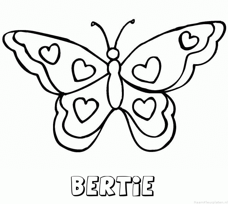 Bertie vlinder hartjes