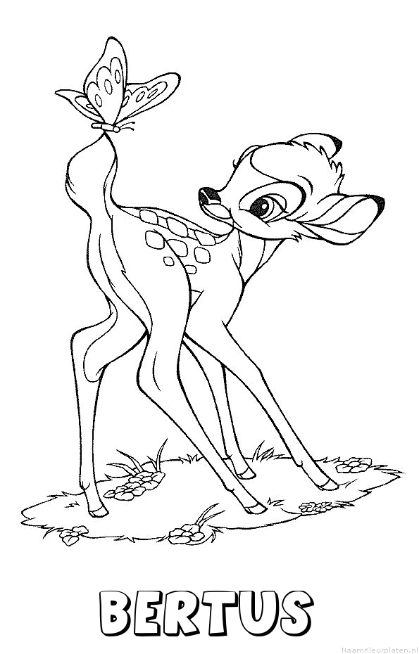 Bertus bambi kleurplaat