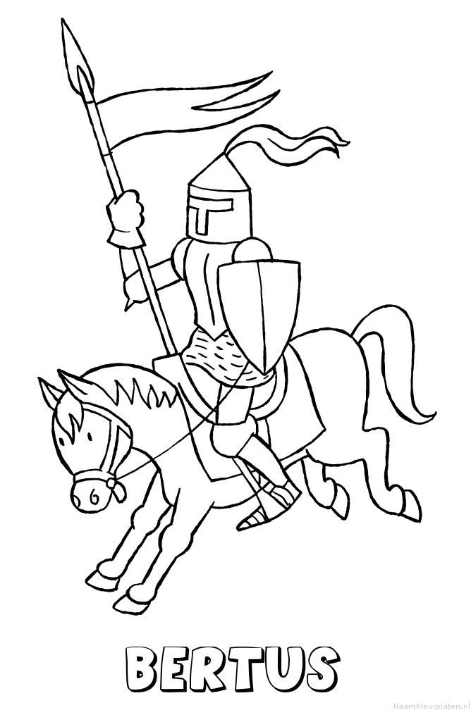 Bertus ridder kleurplaat