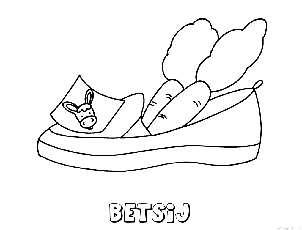 Betsij schoen zetten