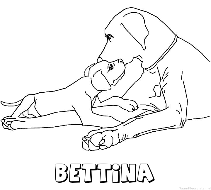 Bettina hond puppy kleurplaat