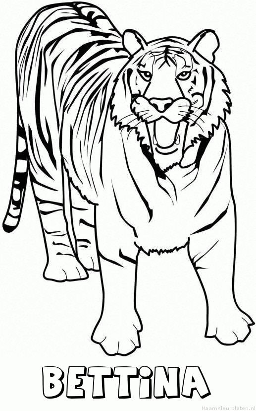 Bettina tijger 2 kleurplaat