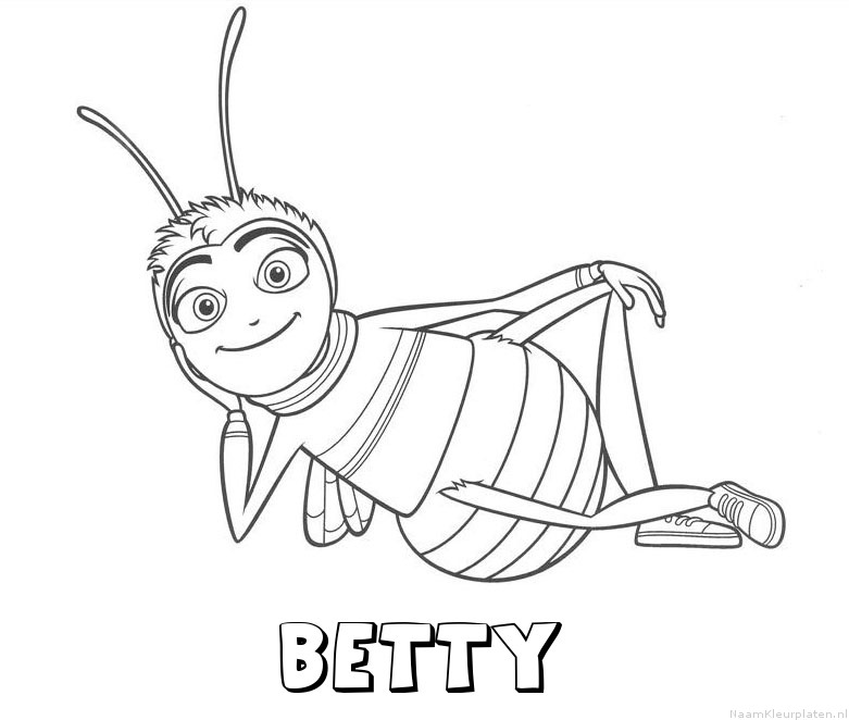 Betty bee movie kleurplaat