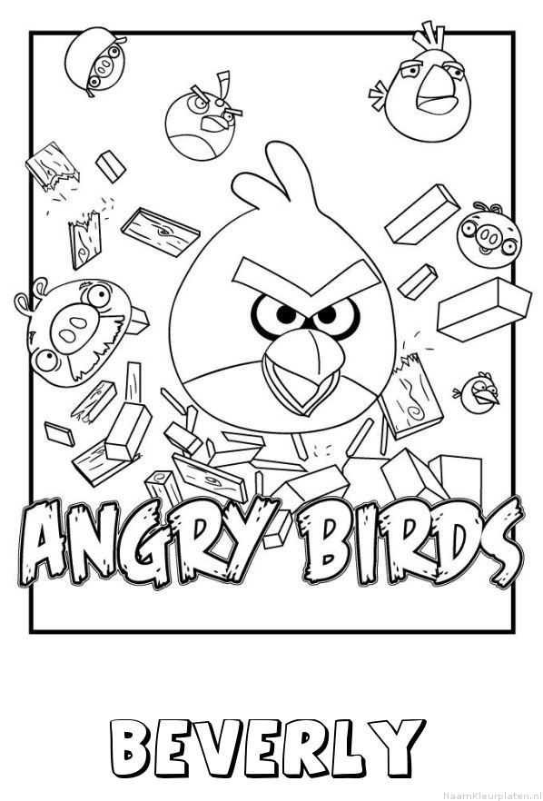 Beverly angry birds kleurplaat