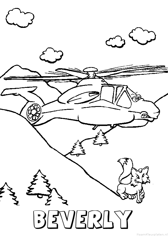 Beverly helikopter kleurplaat