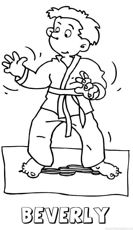 Beverly judo kleurplaat
