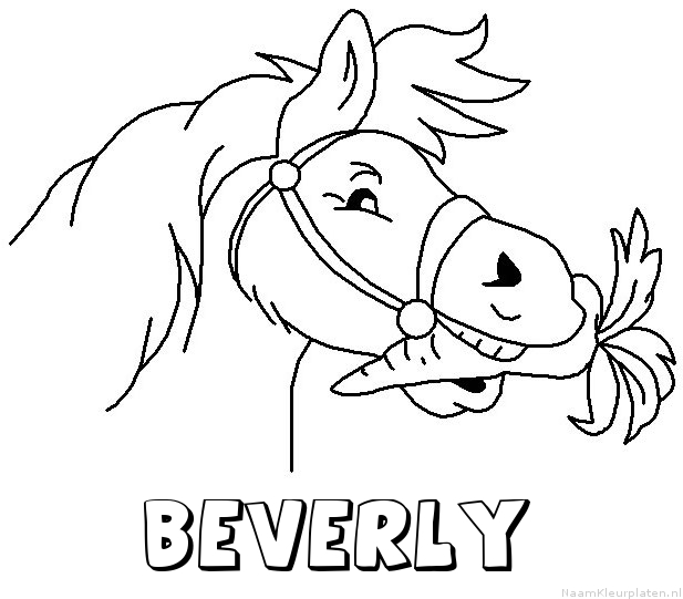 Beverly paard van sinterklaas kleurplaat
