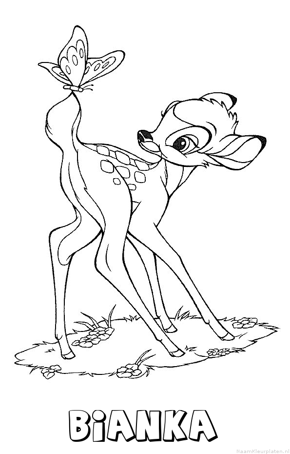 Bianka bambi kleurplaat