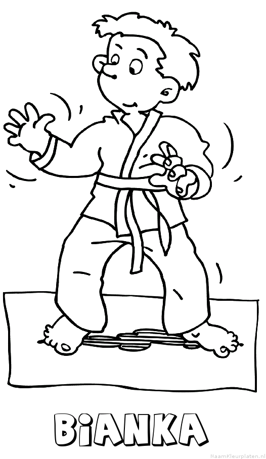 Bianka judo kleurplaat