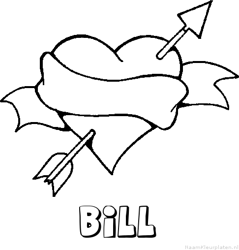 Bill liefde kleurplaat