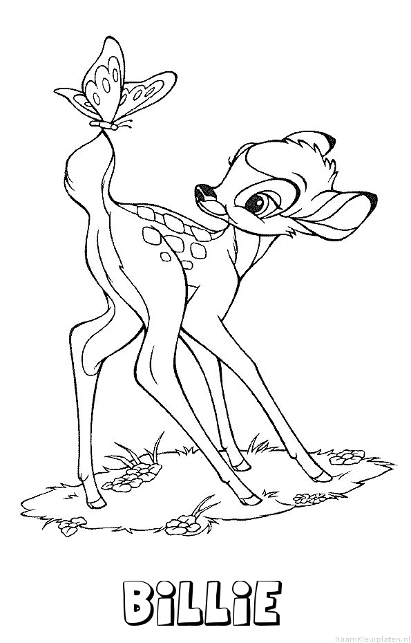 Billie bambi kleurplaat