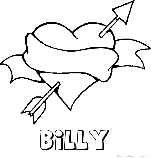 Billy liefde kleurplaat
