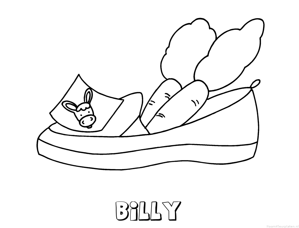 Billy schoen zetten kleurplaat