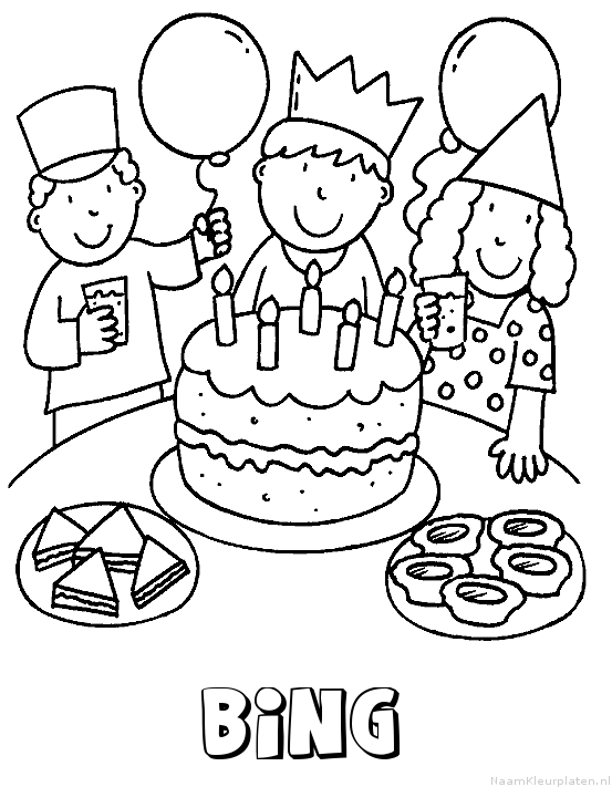 Bing verjaardagstaart