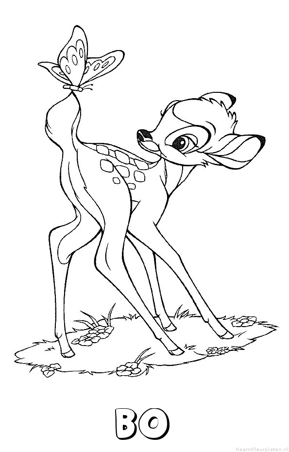 Bo bambi kleurplaat