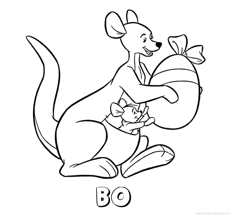 Bo kangoeroe kleurplaat
