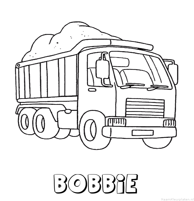 Bobbie vrachtwagen kleurplaat