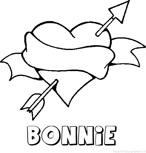 Bonnie liefde kleurplaat