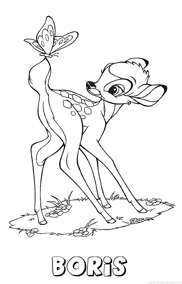 Boris bambi kleurplaat