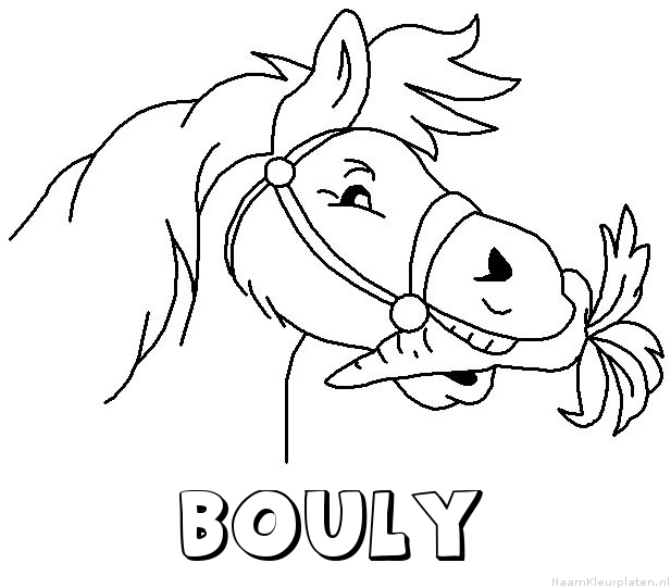 Bouly paard van sinterklaas kleurplaat