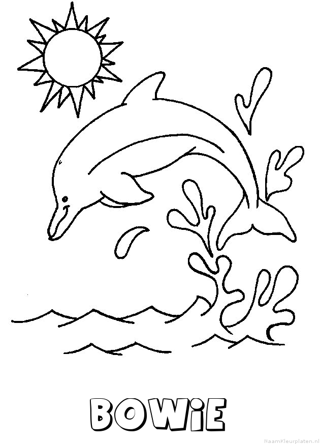 Bowie dolfijn kleurplaat