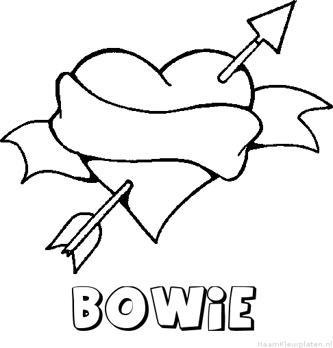 Bowie liefde kleurplaat