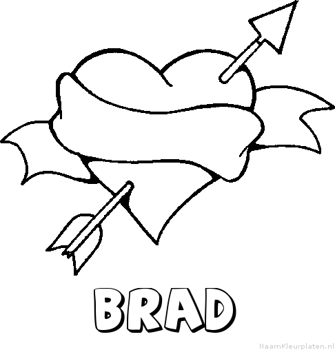 Brad liefde kleurplaat