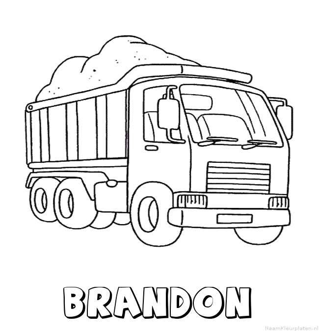 Brandon vrachtwagen kleurplaat