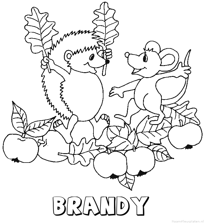 Brandy egel kleurplaat