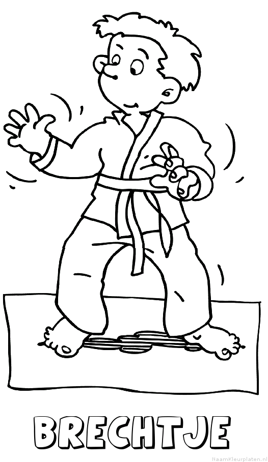 Brechtje judo kleurplaat